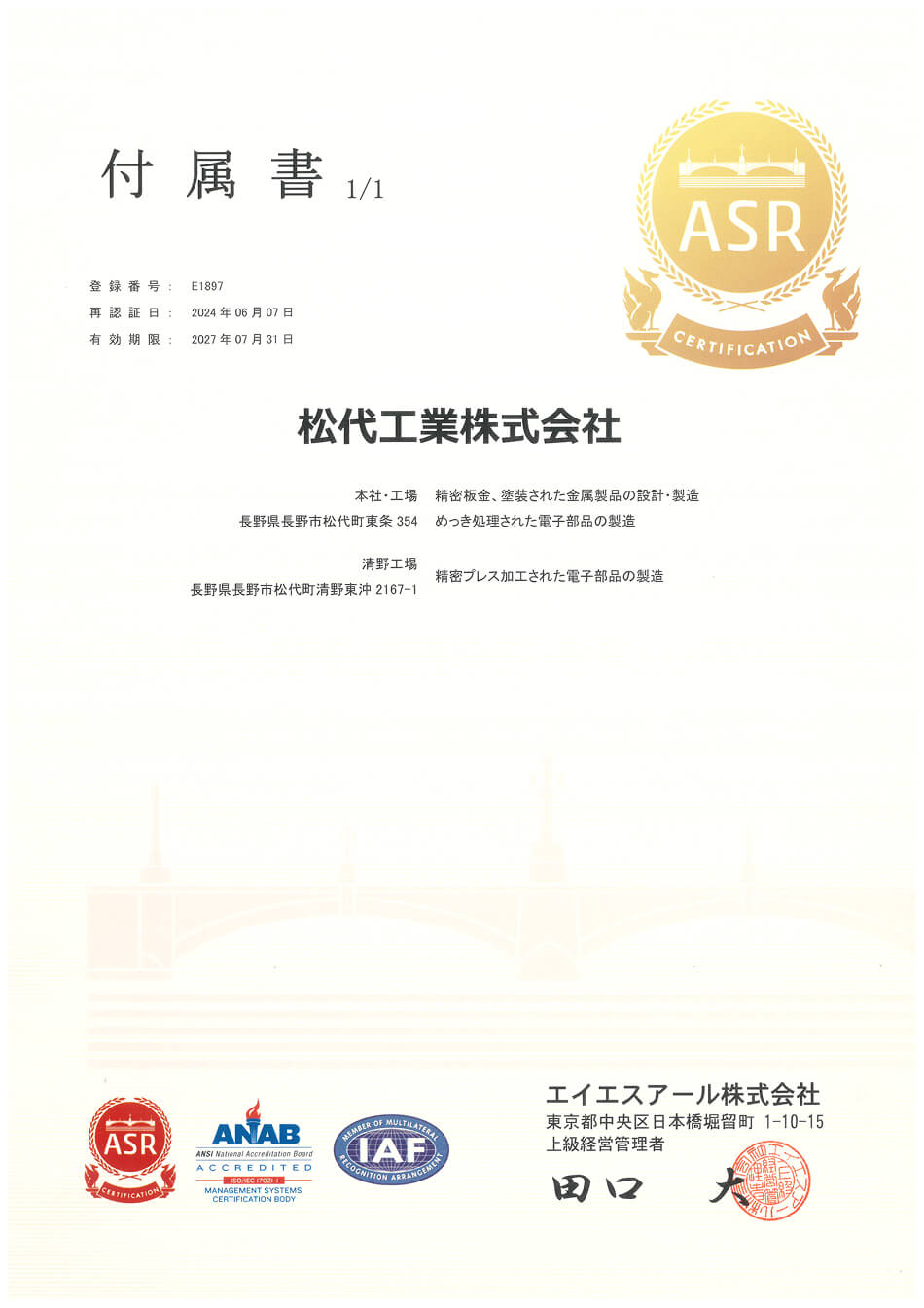 ISO 14001付属書